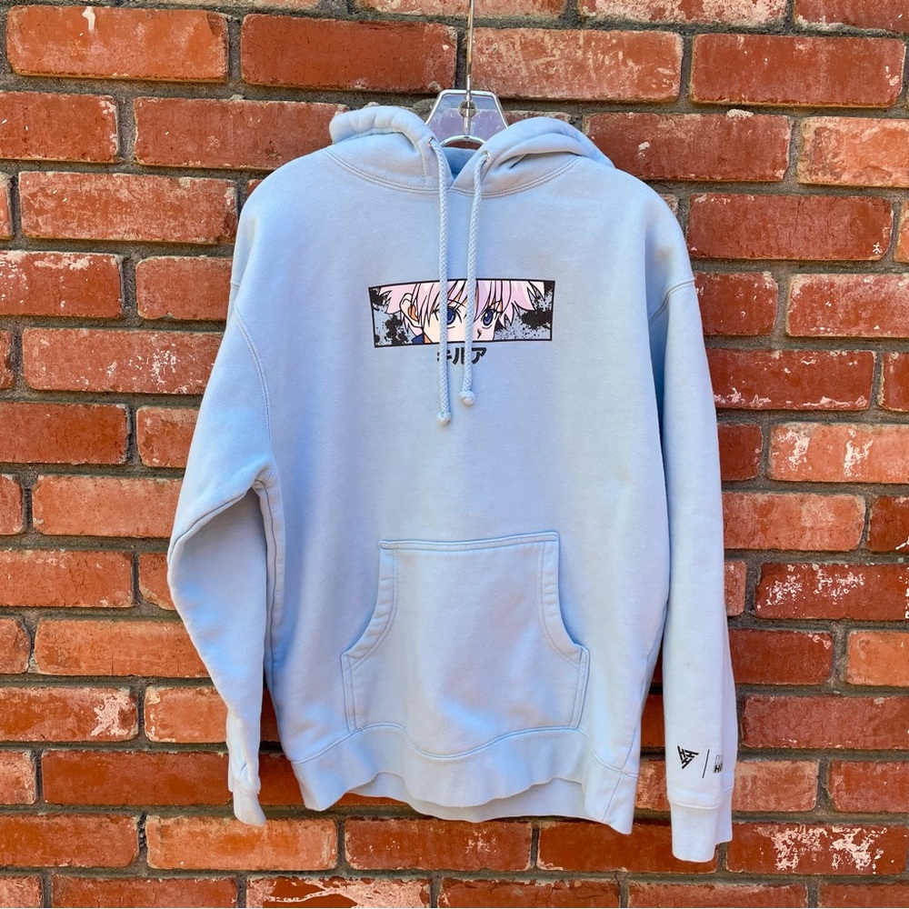 HunterXHunter Men’s Hoodie Anime Medium Blue Japan Sweatshirt Trendy Manga